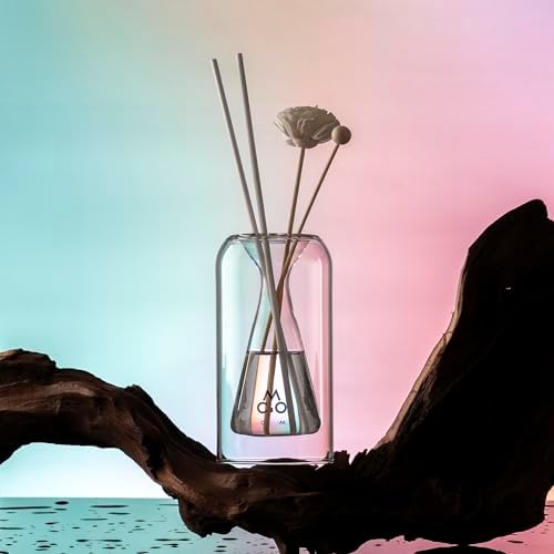 COMI Empty Glass Diffuser Bottles with Reed Sticks and Luminous Base