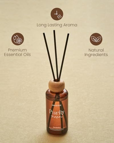 MSENSE Summer Bathing Reed Diffuser Fig Lotus Scented 63 Fl Oz Aroma Set for Home and Office