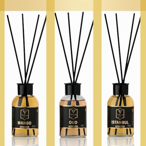 Vilara Reed Diffuser Set Pack of 3 Mango Oud Istanbul