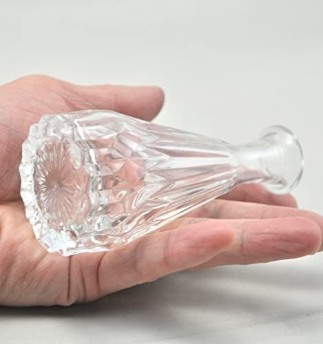 4pcs 60ml Empty Glass Diffuser Bottles with Diamond Embossing