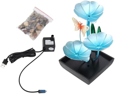 Tabletop Fountain with LED Light and USB Power