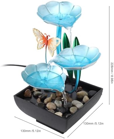 Tabletop Fountain with LED Light and USB Power