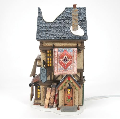 Department 56 Dickens Village Kingsford Rug Merchant Shop Light Building