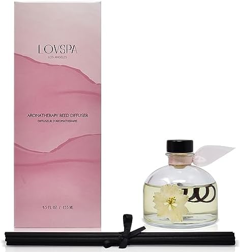 LOVSPA Tahitian Vanilla Reed Diffuser Set - Vanilla Amber Tonka Bean Scent