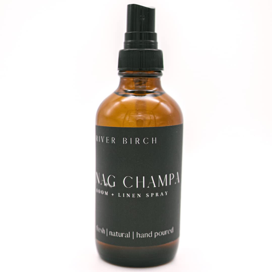 River Birch Nag Champa Scented Room Spray 4 oz Glass Bottle