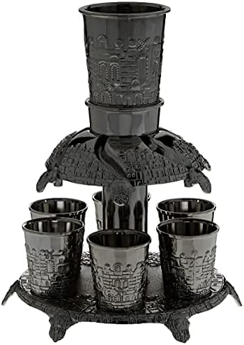 Jerusalem Style Silver Plated Wine Fountain 6 Cups