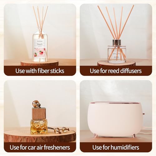 DIUFJAG Peach Reed Diffuser with 10 Fiber Sticks 250ml