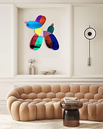 uniqstiq Balloon Dog Mirrored Acrylic Wall Art Multicolor