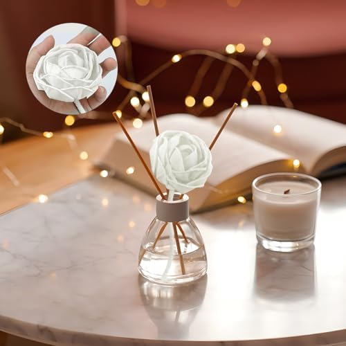 DOERDO 4Pcs Flower Aroma Diffuser Set with Rope