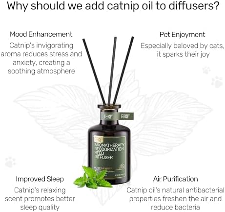 Furrypurr Reed Diffuser for Pet Odor Elimination Berry Rum 6 Oz