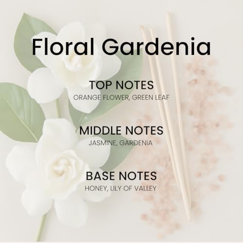 Floral Gardenia Reed Diffuser Set - Luxurious Fragrance for Home Office Bathroom