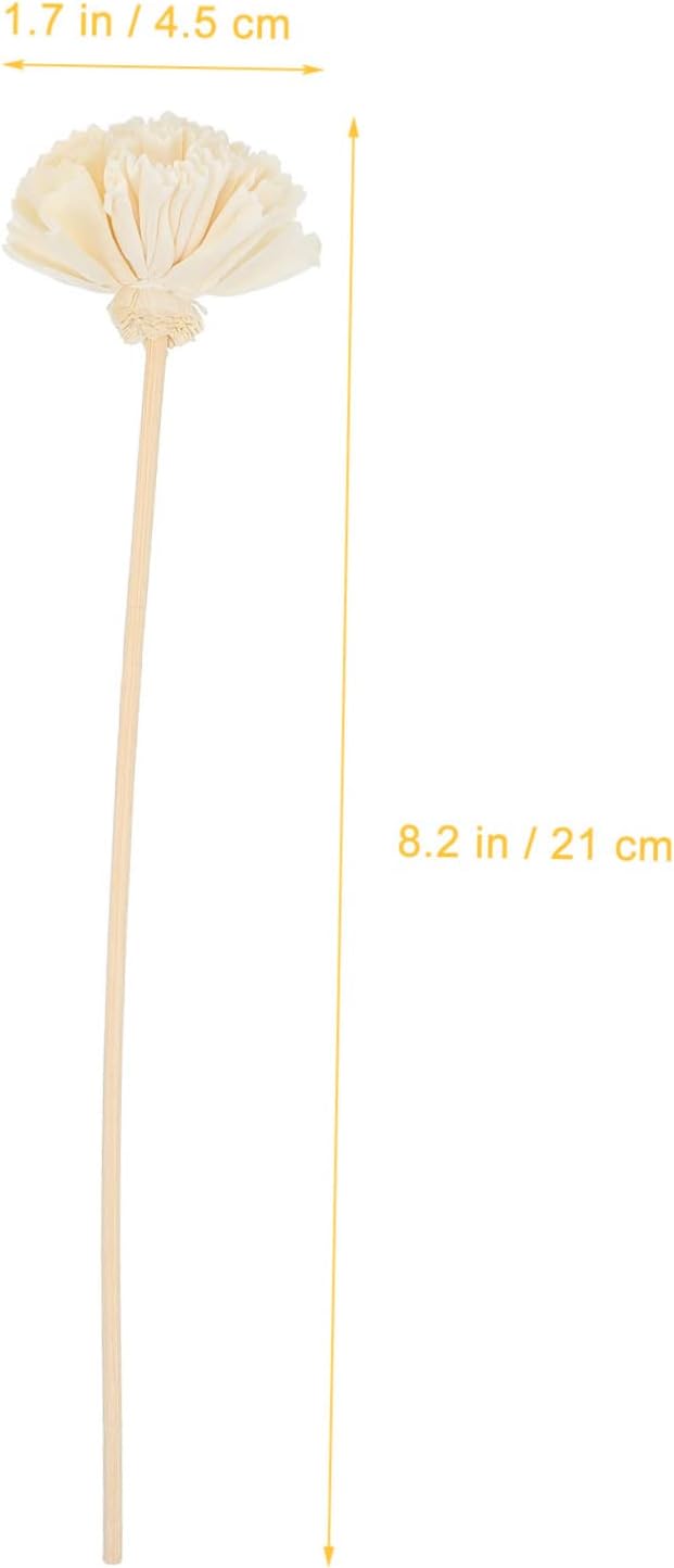 Hemoton Carnation Aroma Diffuser Sticks Set