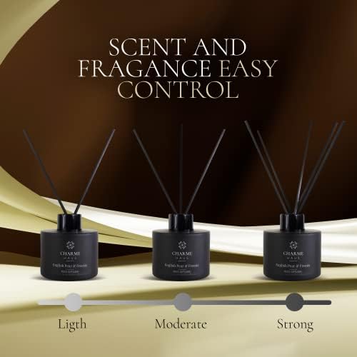CHARME HAUS Reed Diffuser Set with 5 Sticks