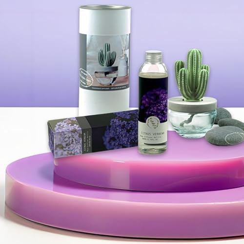 Pretty Valley Home Reed Diffuser Set with Citrus Verbena Fragrance