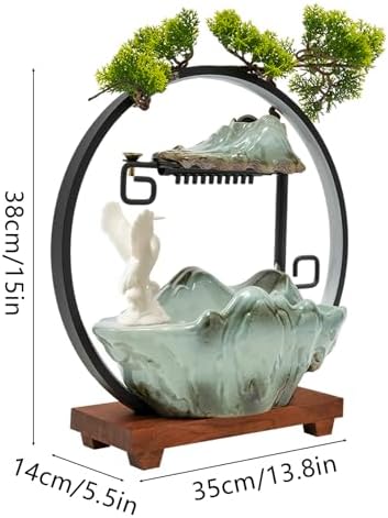 Haraisyo Romantic Tabletop Water Fountain with LED Light