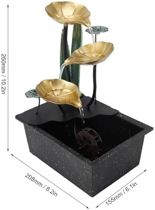 USB Tabletop Fountain with LED Desk Waterfall Decor