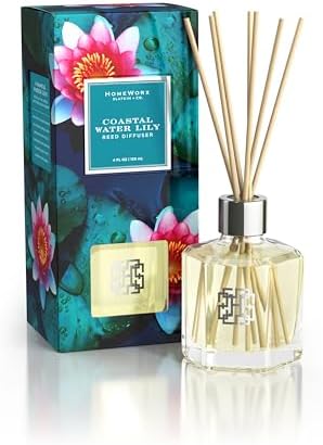HomeWorx Coastal Water Lily Reed Diffuser Set
