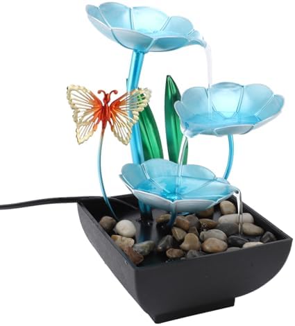 Tabletop Fountain with LED Light and USB Power