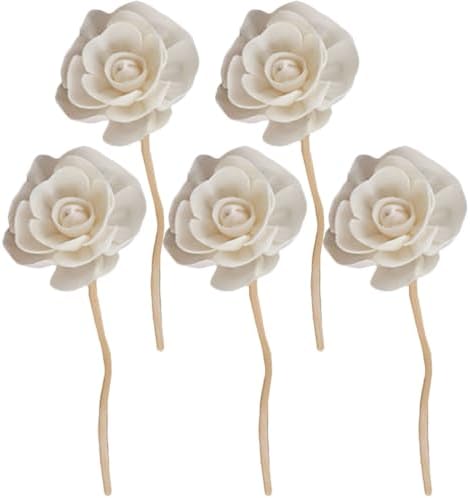 5PCS Rattan Diffuser Sticks with Artificial Flowers