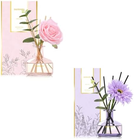 Saussavita Reed Diffusers Set 710 Oz Pink Rose and Lavender