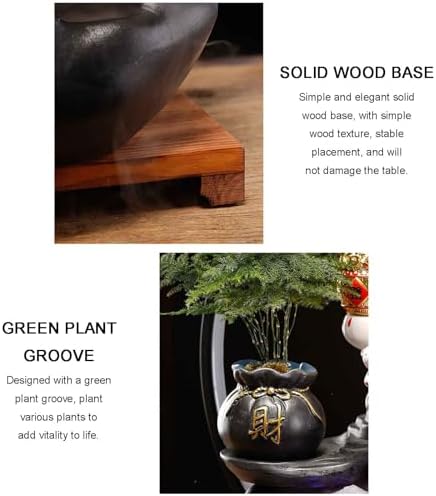 Indoor Relaxation Tabletop Fountain with Mist and LED Light