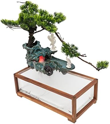 Tabletop Fountain with LED Light and Water Wheel