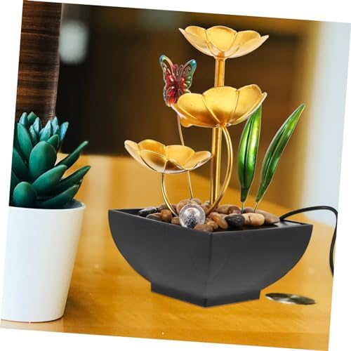 Indoor Water Feature Lotus Flower Fountain Tabletop Decor