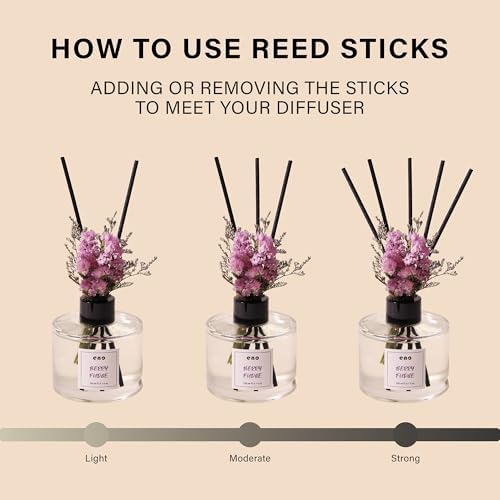 Flower Reed Diffuser Set with Essential Oils and Dried Flowers