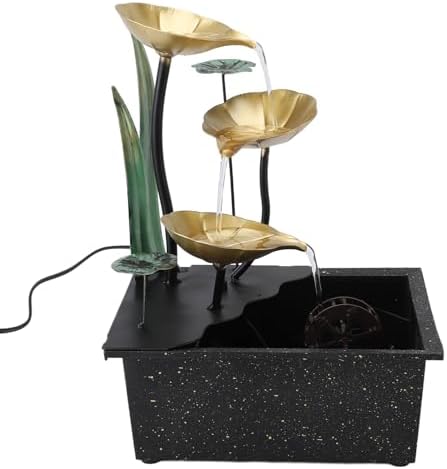 USB Tabletop Fountain with LED Desk Waterfall Decor
