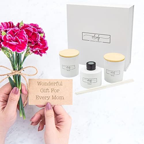 ASALY Luxury Candle Gift Set with 2 Candles and 1 Diffuser