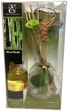 Hosley Glass Diffuser Set with Reeds and 200ml Vanilla Oil