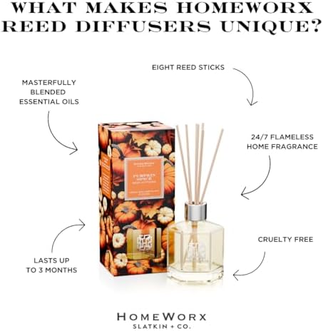 HomeWorx Pumpkin Spice Reed Diffuser Set