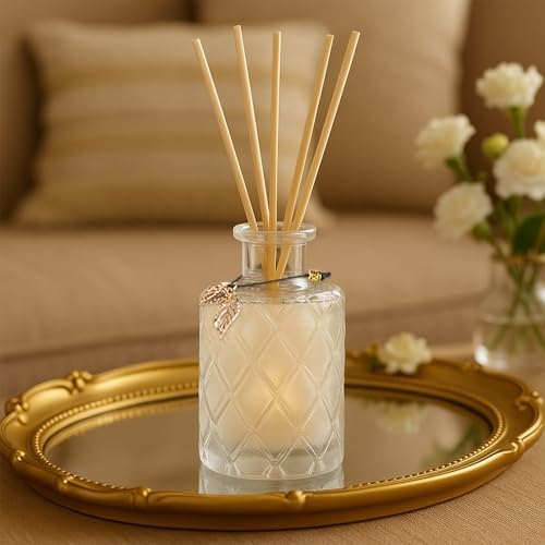 Glass Reed Diffusers Set of 6 with 40 Sticks