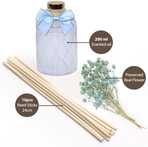UCC Premium Reed Diffuser Set with Preserved Flowers
