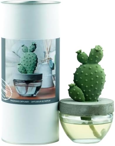 Pretty Valley Home Reed Diffuser Set - White Flower Gypsum Cactus Fragrance 338 fl oz