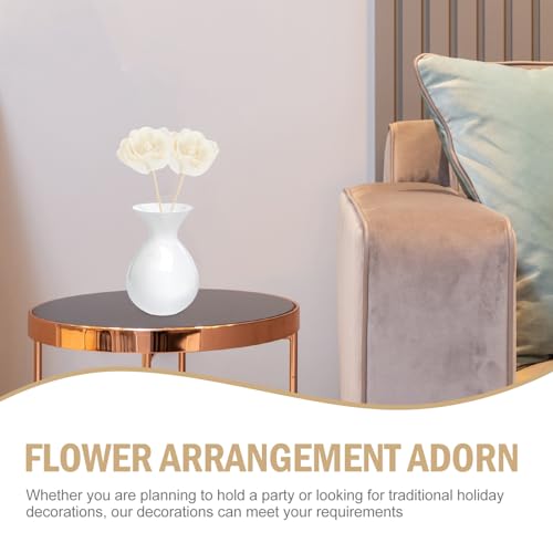 Healifty 5 Pcs Wood Rattan Diffuser Sticks with Flower Shape Head