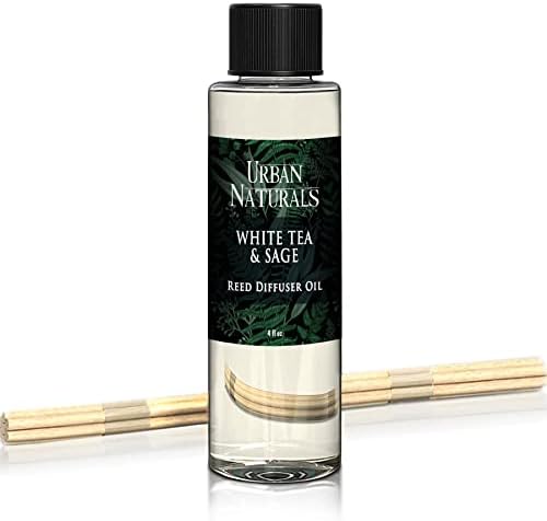 Urban Naturals White Tea Sage Reed Diffuser Set 4 Oz Bundle