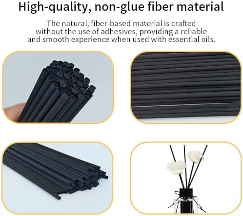 50PCS Black Fiber Diffuser Sticks 12 Inch Long