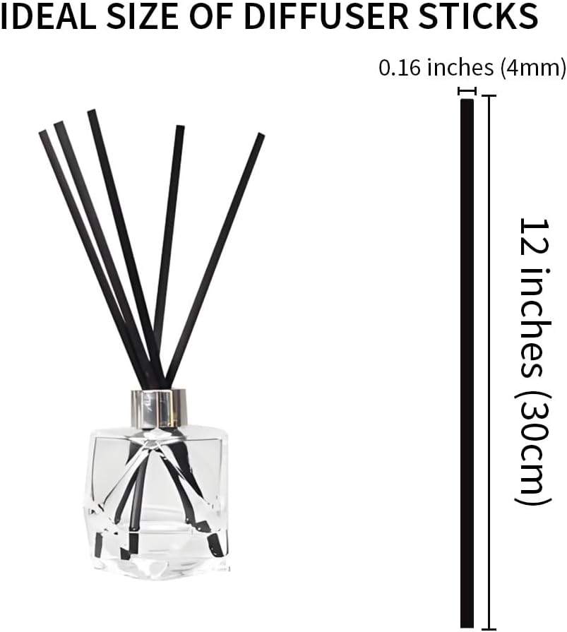50PCS Black Fiber Diffuser Sticks 12 Inch Long