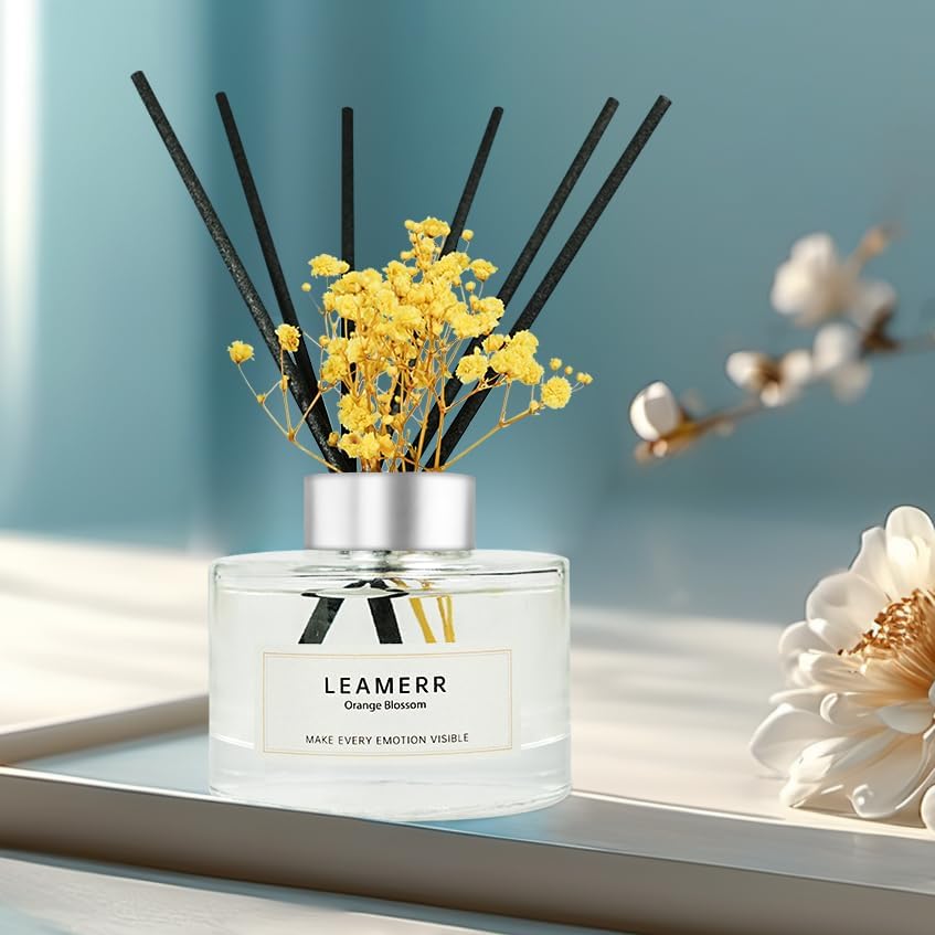 LEAMERR Reed Diffuser Set Orange Blossom 7 Fl Oz