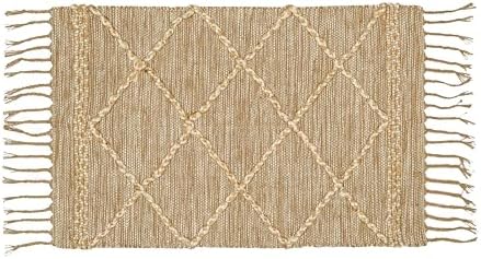 Hausattire Jute Boho Rug 2x3 Natural Beige