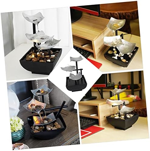 Zerodeko Tabletop Running Water Fountain Office Decor