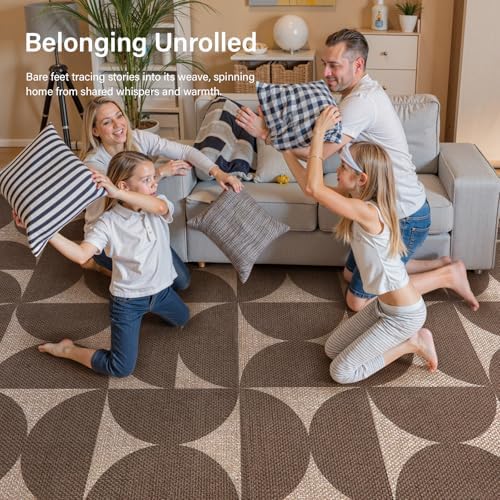 Lahome Modern Geometric Jute Washable Rugs 3x5