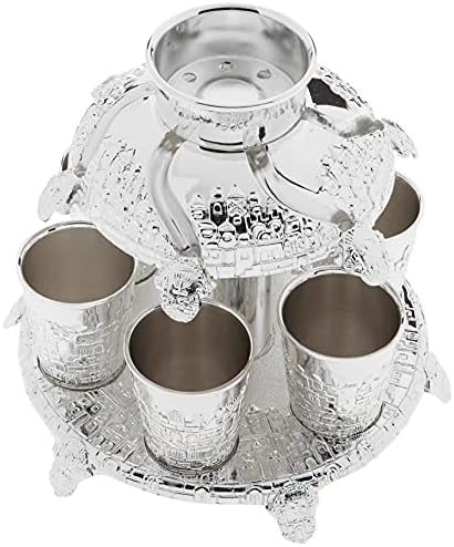 Jerusalem Style Silver Plated Wine Fountain 6 Cups