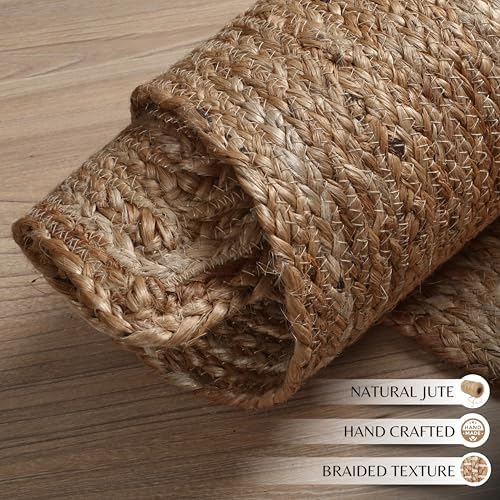Ramanta Home Hand Woven Jute Braided Rug 24x36 Inch