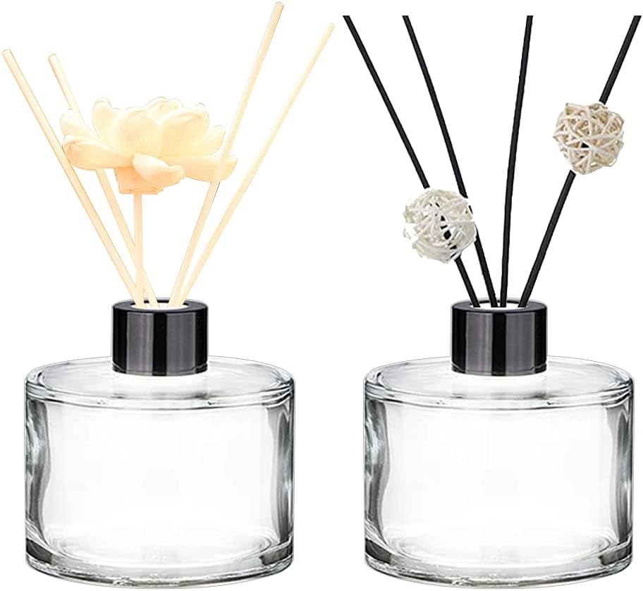 Set of 2 Glass Diffuser Bottles with 50ML Capacity