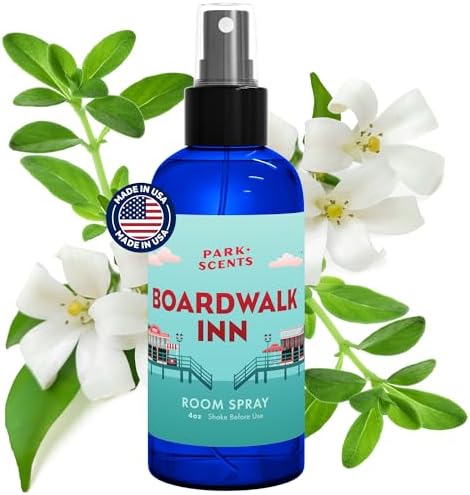 Boardwalk Inn Inspired Luxury Fragrance Room Spray Bergamot Thyme Chrysanthemum Jasmine White Tea 4oz
