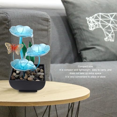 Tabletop Fountain with LED Light and USB Power