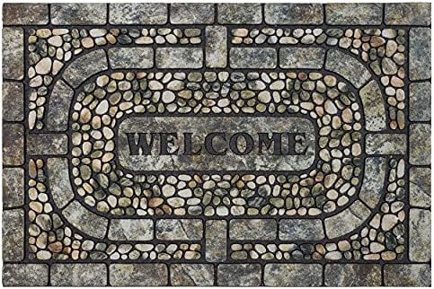 Mohawk Home Entryway Door Mat 2 x 3 All Weather Non Slip Recycled Rubber