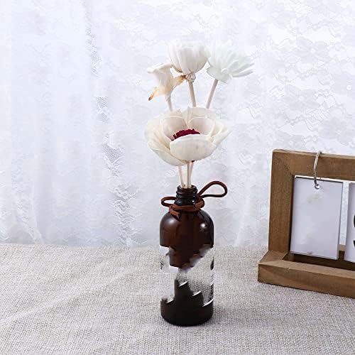 5PCS Rattan Diffuser Sticks White Rose Decorative Home Office Use